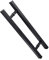 SFNIOKFG Mattschwarzer Edelstahl-Vierkantrohrgriff, Glastür-Push-Pull-Griff, Holztür-Schiebetür, 9 Größen (Größe: 1000 x 800 mm)