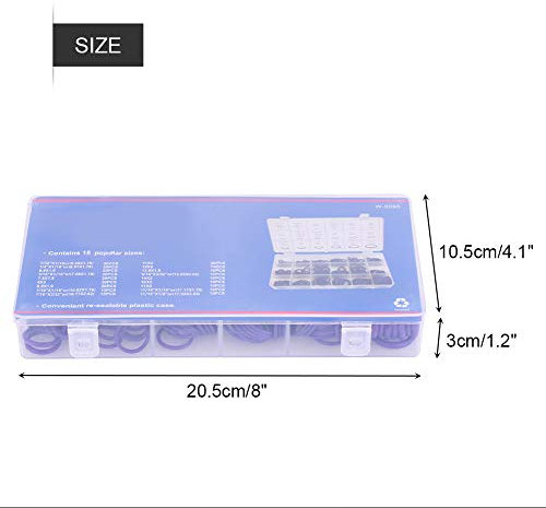 Joint d'étanchéité de Climatisation, Assortiment de Joints Toriques de Compresseur de Climatisation de Voiture, Ensemble de 270 Joints de Rondelle en Caoutchouc, Assure