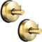 YUET 2 Piezas Gancho Ventosa para Toalla Acero Inoxidable Toallero Con Ventosa Fuerte Accesorios Para Baño Cocina Colgador De Pared Sin Taladro Gancho De Pared Con Percha (Oro)