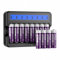 AA Rechargeable Lithium Batteries, High Capacity 3500mWh Double A Battery, with 3H Fast Battery Charger, 1500 Cycles Long-Lasting for Radio, Wireless Mouse, Camera (12 Pack)
