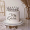 QENWWENG My Queen Acrylic Cake Topper, Silver, 1 pc, Birthday, Anniversary, Metallic