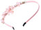 Qiwenr Cerchietto per Capelli con Strass, Cristallo Fascia Rosa, Bellissimo Copricapo per Ballo di Fine Anno/Festa