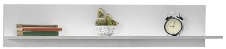Stylish Wall Shelf, Diamond White, 120 x 25 x 20 cm | 100% Melamine Coated Particle Board, 16 mm Thick | Perfect for Modern Home Decor & Organization