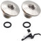 2 tornillos de purga de bicicleta con junta tórica para cuerpo de bicicleta dividido TC4 aleación de titanio M5 x 10 mm compatible con Shimano XT SLX Zee Deore LX (plata)