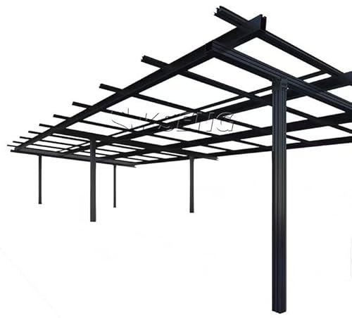 Carport Doppelcarport für 2 Autos - Überdachung für Autos - Aluminium, Schwarz