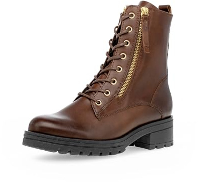 Gabor Damen Chelsea Boots, Frauen Stiefeletten,Moderate Mehrweite (G),Kurzstiefel,uebergangsschuhe,Sattel/EF(FL/Gold),42 EU / 8 UK
