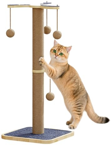 Katzenkratzbaum Hoch Indoor Kratzturm Interaktives Spielzeug Stabil Stabil Design für Kätzchen Klettern Bereicherung Langeweile Linderung Möbelschutz Couch Teppich Wand Tür