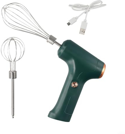 Elektrischer Handmixer zum Backen von Kuchen und Schneebesen für Eier, USB wiederaufladbar, für verschiedene Zutaten (drei Gänge)
