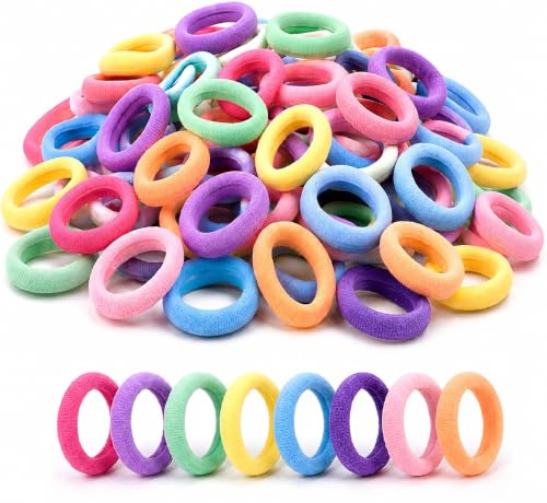 KEWBIK Baby Hair Bands, Soft Baby Headband for Girls, Seamless Hair Bands for Girls, Elastic Hair Band No Damage, Headbands Perfect for Toddlers, Hair Bobbles for Kids (Colorful)