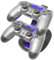 Eaxus® Controller Ladestation Geeignet für PS4 - Aufladestation mit LED Beleuchtung & USB Kompatibel mit Playstation 4, Schwarz