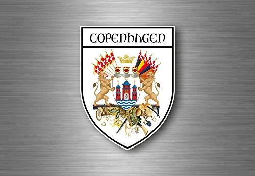 Aufkleber sticker autoaufkleber wappen schild flagge kopenhagen danemark