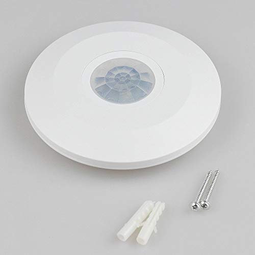 Bewegungsmelder für Innen und Außen - Aufputz 360 Grad Bewegungssensor - LED Licht Schalter - geeignet für die Montage an Decke, Wand oder Dach - IP20 | weiß