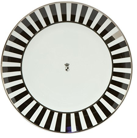 Goebel Stripes Dessertteller, Frühstücksteller, Fine Bone China, schwarz-weiß, 23 cm
