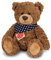 Teddy Hermann 91362 Teddy 30 cm, Kuscheltier, Plüschtier, Teddybär, mit Sternchen-Halstuch