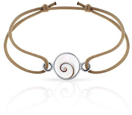 PLANETYS - 925 Sterling Silber Armband Elastische Schnur Auge des Heilige Lucie - Santa Lucia - Oeil de Sainte Lucie - Shiva Eye