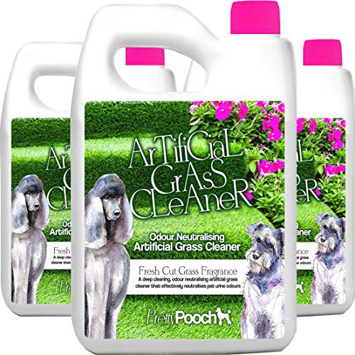 Pretty Pooch Artificial Grass Cleaner for Dogs (Fresh Cut Grass, 15 Litres) - Destroys Urine Odours & Deeply Cleans All Artificial Grass - Makes 45 Litres - Fresh Cut Grass Fragrance