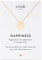 LUUK LIFESTYLE Necklace for women made of stainless steel with sun pendant and HAPPINESS gift card, fashion jewellery for girls, 19”, lucky charm, zodiac sign, fashion accessory for her, gold