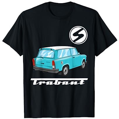 Trabant 1.1 Trabant Logo Trabant Schriftzug Trabi himmelblau T-Shirt