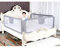 XUANYU Bettgitter 150cm Bettschutzgitter Tragbares für Kinderbett Familienbett und Elternbetten, Grau