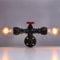 Puhui Retro Industrie Wasserrohr Innen Wandlampe Vintage Water Pipe Wandleuchte Industrial Dekor loft Stil Beleuchtung für Bar Café Treppe Küche Restaurant Korridor, E27 Fassung, 2-Flammig, Bronze