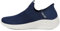 Skechers Women's Ultra Flex 3.0 Smooth Step Sneaker, Navy Knit Jersey Trim, 7 UK