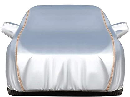 Vollgarage Für Opel Corsa A/Corsa B/Corsa C/Corsa D/Corsa E/Corsa F wasserdichte Und Atmungsaktive Autoabdeckung Mit Reflexstreifen Autoschutzhülle (Color : Silver, Size : Corsa F)