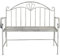 GlamHaus Metal Garden Bench, Patio Seat Furniture, Foldable Grey, Beautiful Shabby Chic, Handmade Vintage (Trentino Antique Grey)