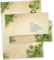 Chalet Noel 25 Sets Weihnachtsbriefpapier mit Umschlag ohne Fenster Weihnachtspapier A4 Briefpapier Weihnachten