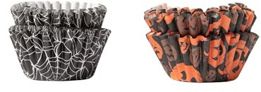 80 Mini Halloween Cupcake Cases Baking Muffin Cake Petits Fours Pumpkin Cobweb