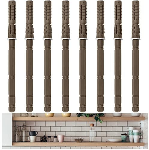 FIGFYOU 8 Reggimensola a Scomparsa Reggimensola a Scomparsa Regolabile Reggimensola a Scomparsa Carichi Pesanti Supporto Mensola a Scomparsa per Fissaggio di Ripiani a Paratia (14 * 140mm)