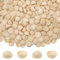 TOAOB 100pcs Demi Rond Boules en Bois Brut Naturel Cabochons Dos Plat 15mm Non Peinte pour Artisanat Fabrication de Bijoux
