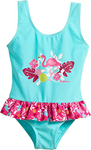 Playshoes UV-Schutz Badeanzug Mädchen Schwimmanzug Badebekleidung, Flamingo, 134/140