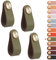 LEREATI Leather Drawer Handles & Knobs - 4pcs Kitchen Cupboard Handles & Pulls, Door Knobs for Cupboards, Wardrobe, Dresser, Closet (Green, Single Hole)