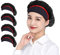 Jaspfct 1 Stück/4 Stück Kochmützen, Küche, Bäcker, Kochen, Haarnetz, Lebensmittelservice-Kappen für Erwachsene, Blacknet (rotes Band), Einheitsgröße