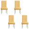 WWYL Esszimmer Stuhlhussen 2er/4er/6er Set, Wasserdichtes Pu Leder Stretch Stuhl-Universell Stuhlhussen Haus Büro Restaurant, Dekor Moderne Spann-Abdeckung (Gelb,4-Stück)