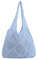 Stizimn Borsa a tracolla da spiaggia in rete all'uncinetto, borsa a tracolla, borsa estiva cava per donna, Blu