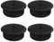 THETAG Pasacables de Plástico Flexible, 4 Piezas Pasacables Escritorio 50mm Ojal de Alambre Cable Negro Cubierta Orificio de Cable Tapa Pasacables para Encimeras y Muebles de Ordenador