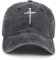 LUCKYBUNNY Tiger Hat Verstellbare Papa Hüte Sport Fan Baseball Caps Cool Trucker Cap für Männer Frauen, Kreuz - Schwarz, Einheitsgr��e