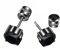 ZOCOYUU 4 Pairs Titanium Screw Back Surgical Stainless Steel Stud Earrings for Women Men,Rainbow 5A Cubic Zirconia Studs Double Side Earrings Piercing Sleeper Studs Jewelry 6mm (Black-Black-6mm)
