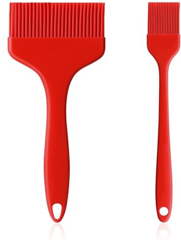 2 Stück Silikon-Backpinsel, großer kleiner Backpinsel, Silikon-Öl-Sauce-Pinsel zum Kochen, hitzebeständiger Lebensmittel-Kochpinsel zum Grillen, Verteilen von Öl, Backpinsel