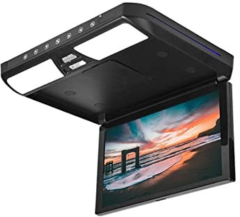 Lecteur DVD pour voiture 12.1 pouces moniteur de plafond de voiture écran LCD HD affichage de montage sur le toit de l'automobile lecteurs de films vidéo multimédia TV sortie HDMI FM Multifonctionnel,