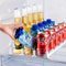 Accwork Automatic Can Dispenser for Fridge, Self-Pushing Fridge Drinks Organizer, Soda Beer Can Organizer Holds up to 15 Cans, 3 Rows, 38x25 cm