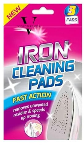 Vision4ever 3Pcs Iron Cleaning Pads Which Remove Residue And Improves Ironing Fast Acting tab speeds up ironing