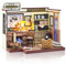 Cuteefun Maquette Maison Miniature pour Adulte à Construire, Maison de Poupée en Bois avec LED, pour Adultes à Construire, Cadeaux Uniques pour Les Anniversaires, Noël, Maison de Détective.