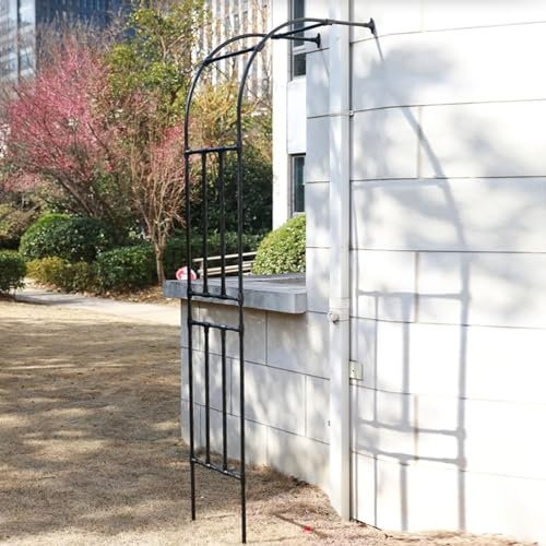 Arche de Jardin Demi-côté 240cm/94in Pergola en Treillis Arche de Jardin Robuste Tonnelles de Mariage en métal Arches de Support pour Plante grimpante à Roses résistante aux intempéries(Size:60x240x40
