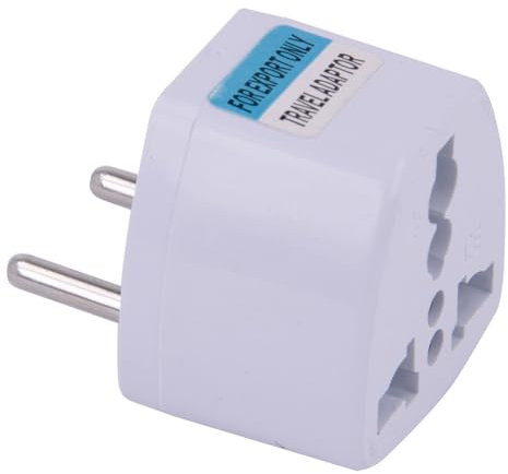 Adaptador Enchufe de Viaje Multinacional Universal a Europeo (EU) Tipo C (europlug), Blanco, Francia, Alemania, Grecia, Islandia, Polonia, Portugal, España, EEUU, Canadá, Japón, Reino Unido, Suiza