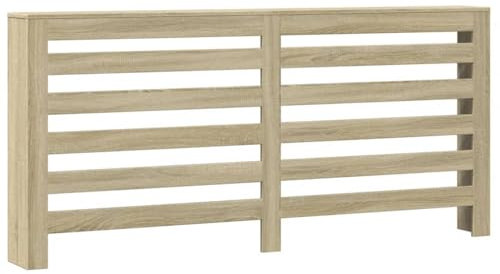 vidaXL Radiator Cover Heater Shelf - Sonoma Oak Engineered Wood, Modern Slatted, 175x20x82 cm, Living Room Decor