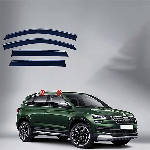 WLLLLa Auto Windabweiser für Skoda Karoq MK1-NU7 2018-2022 2023,Vorne Hinten Seitenfenster Beschlagfrei Beschattung Langlebiger Fenster ZubehöR
