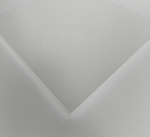 Generico Pannello Truciolare Nobilitato Bianco opaco Bordato su 4 lati mm 18 Varie Misure (1, cm. 90 x 60)
