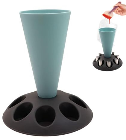 Support de Poche à Douille en Plastique,Support de Poche à Douille,Support D'outils de Décoration de Gâteaux,Support de Poche à Pâtisserie,Support de Poche à Douille avec 8 Douilles Bleu Tokaneit